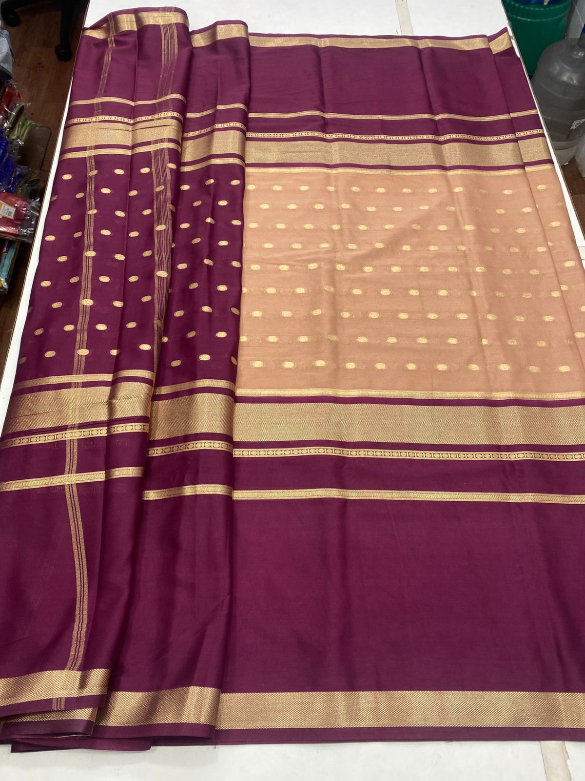 Mysore Crepe Butta Saree (2947)