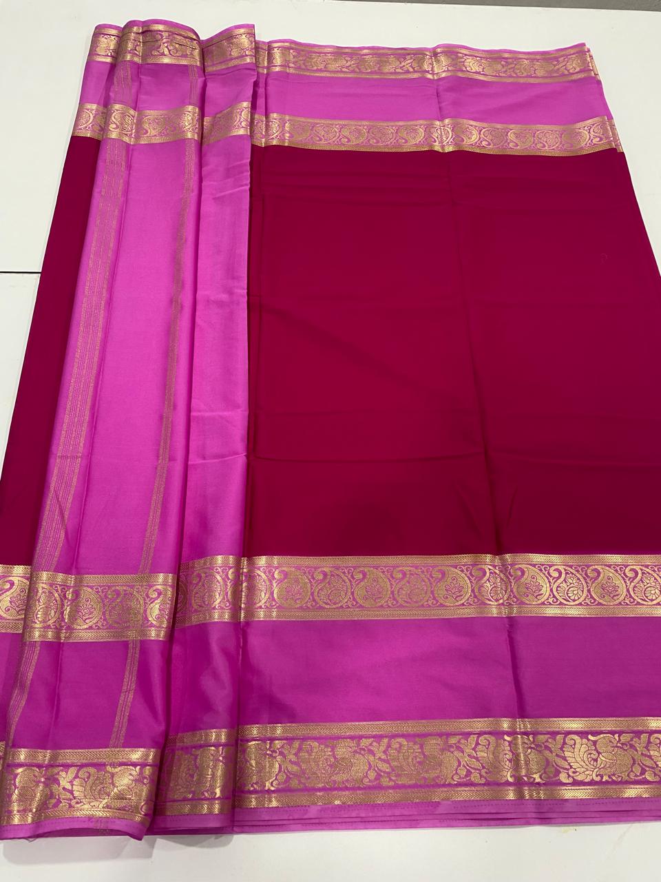 Mysore Crepe Bentex Border Saree (2974)