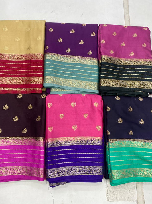 Mysore Crepe Butta Saree (2941C)
