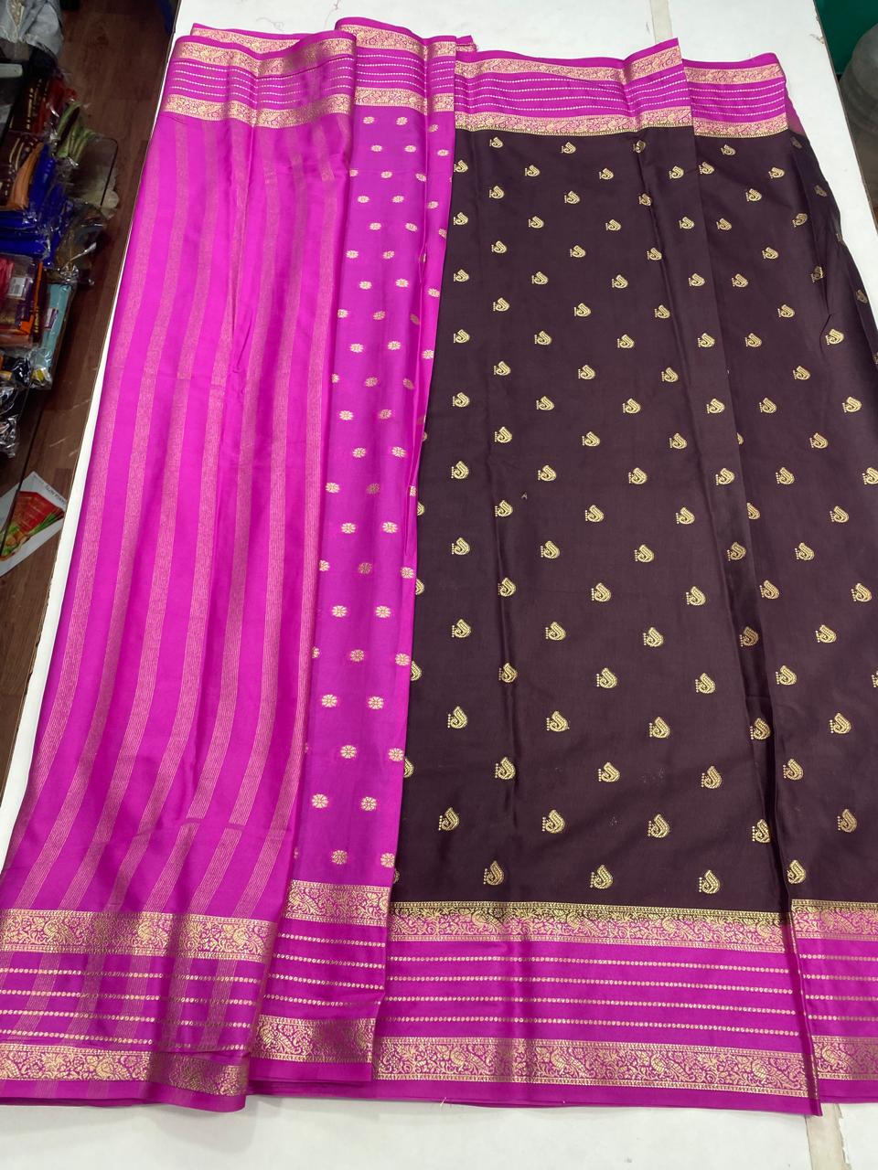Mysore Crepe Butta Saree (2941C)