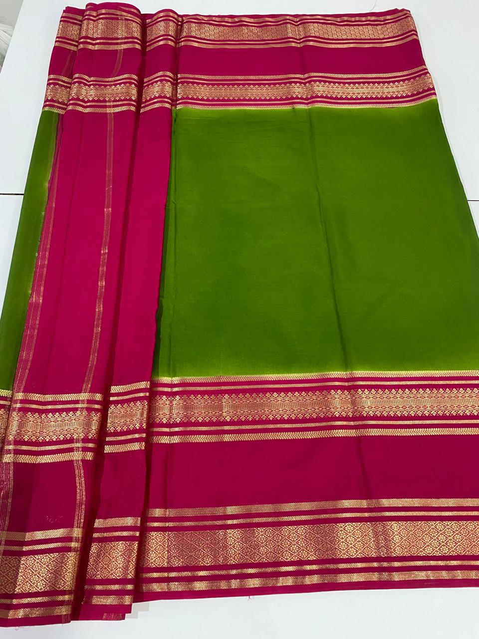 Mysore Crepe Bentex Border Saree (2977)