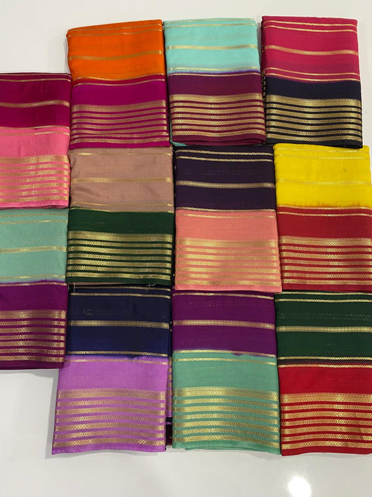 Mysore Crepe Lines Saree (2966)