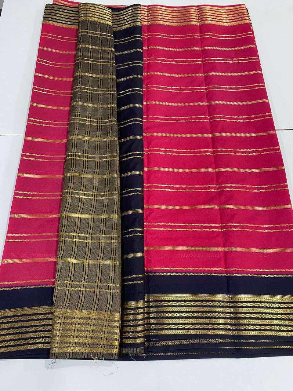 Mysore Crepe Lines Saree (2966)