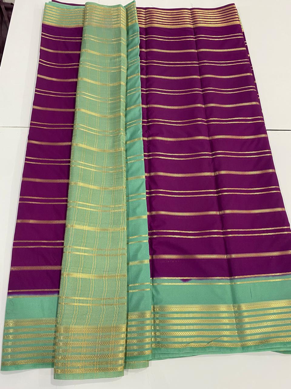 Mysore Crepe Lines Saree (2966)