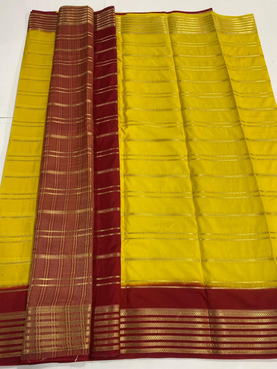 Mysore Crepe Lines Saree (2966)