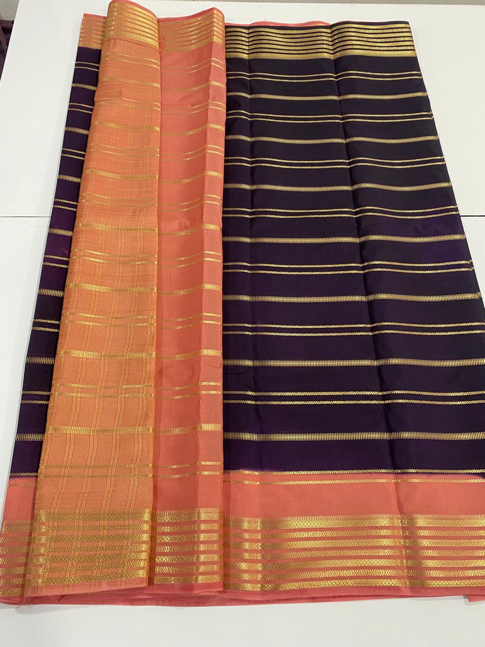 Mysore Crepe Lines Saree (2966)