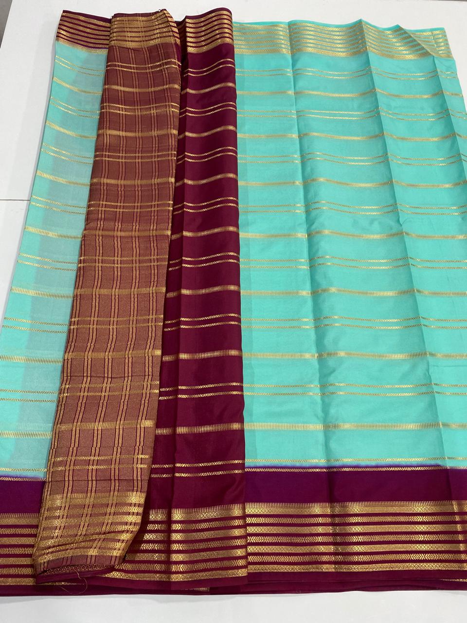 Mysore Crepe Lines Saree (2966)