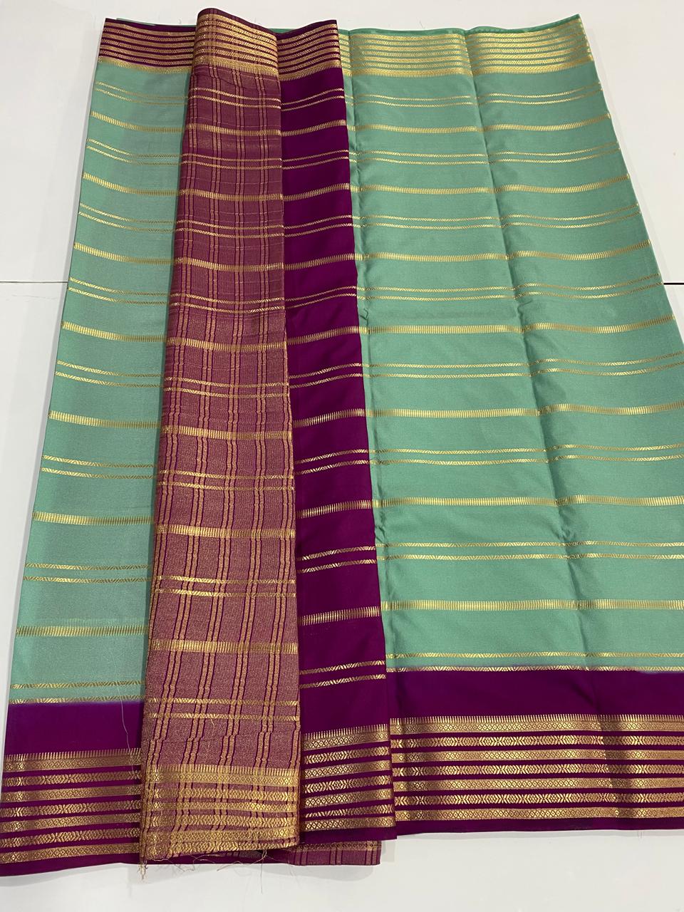 Mysore Crepe Lines Saree (2966)