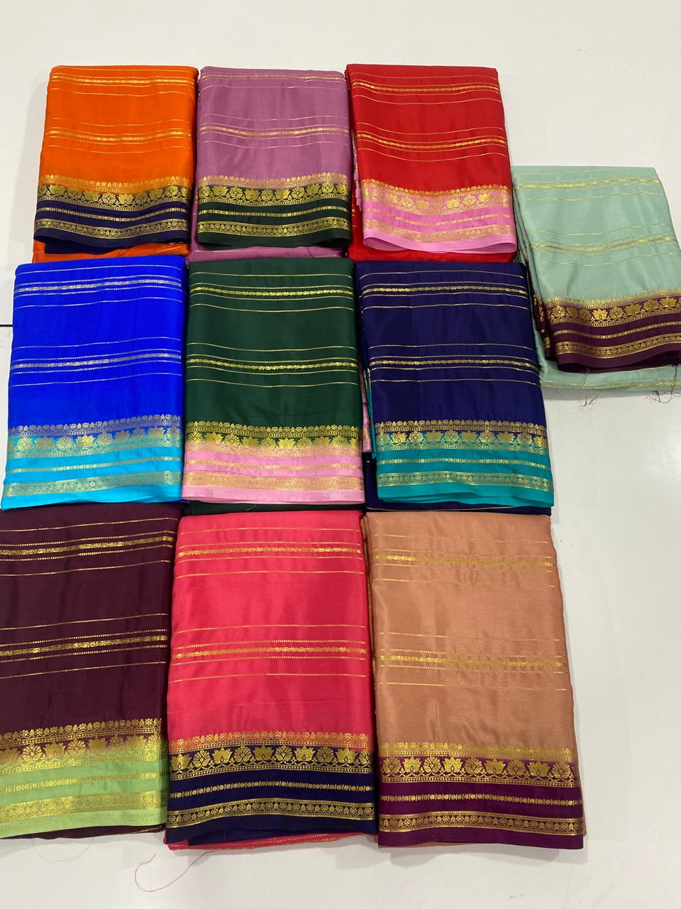 Mysore Crepe Lines Saree (2964)