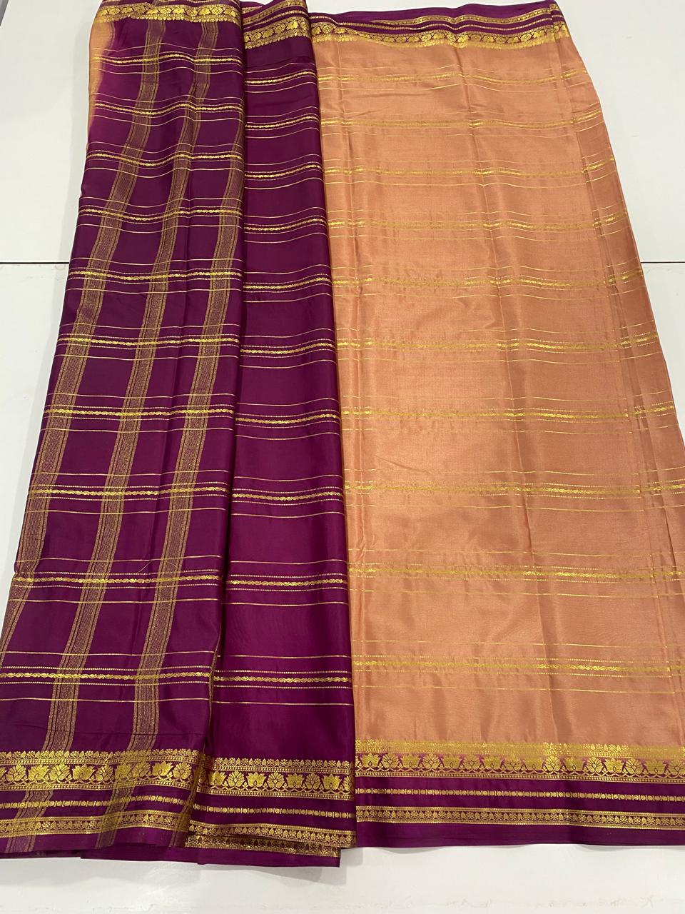 Mysore Crepe Lines Saree (2964)