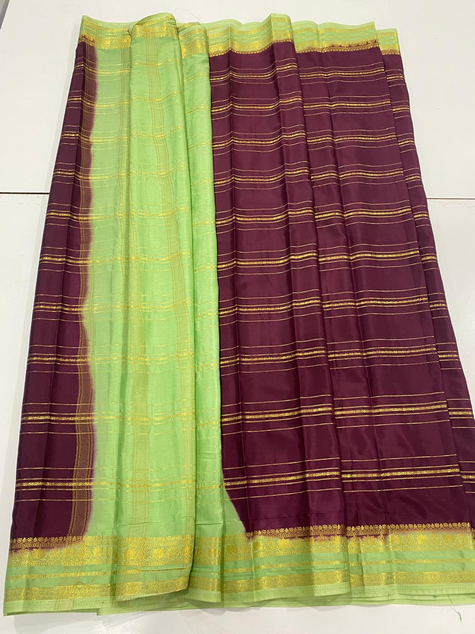 Mysore Crepe Lines Saree (2964)