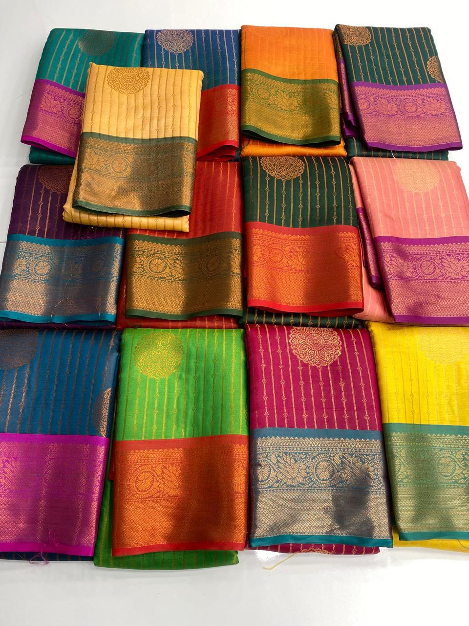 Semi Silk Broket Saree (2989C)