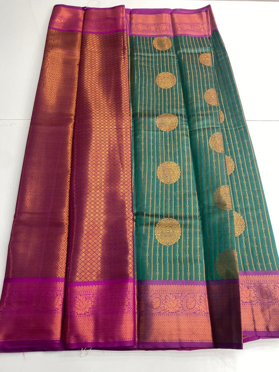 Semi Silk Broket Saree (2989C)