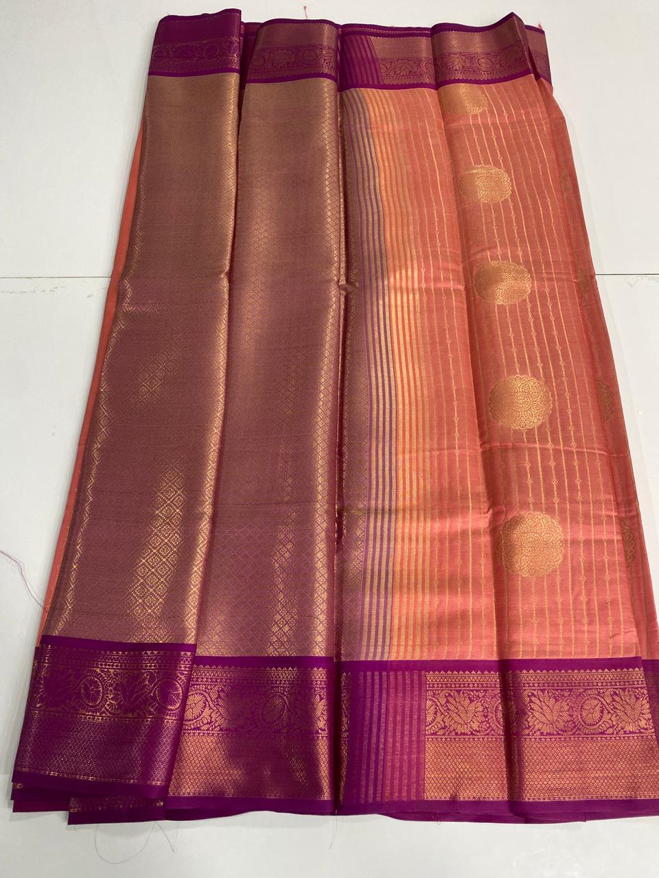 Semi Silk Broket Saree (2989C)