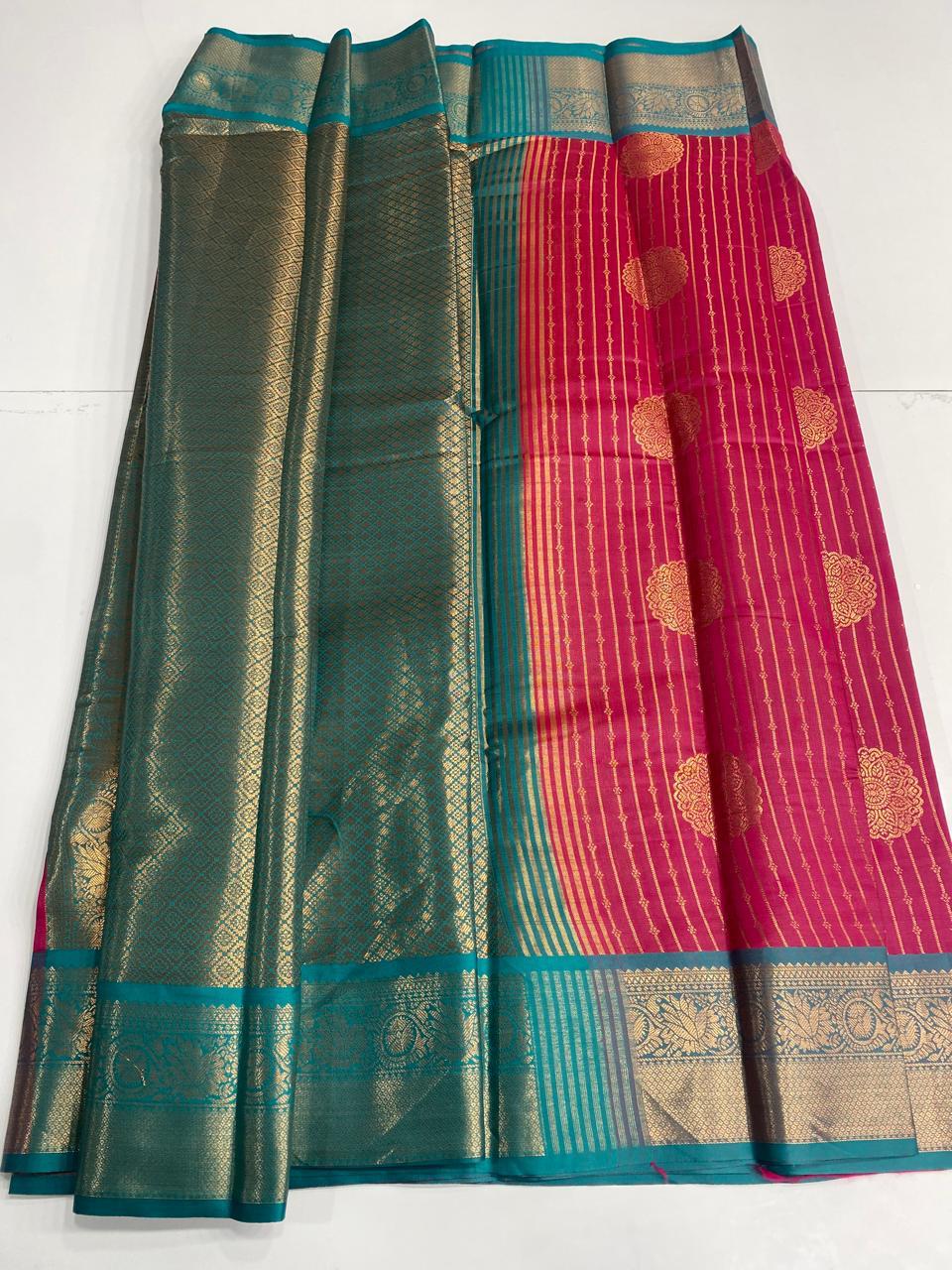 Semi Silk Broket Saree (2989C)