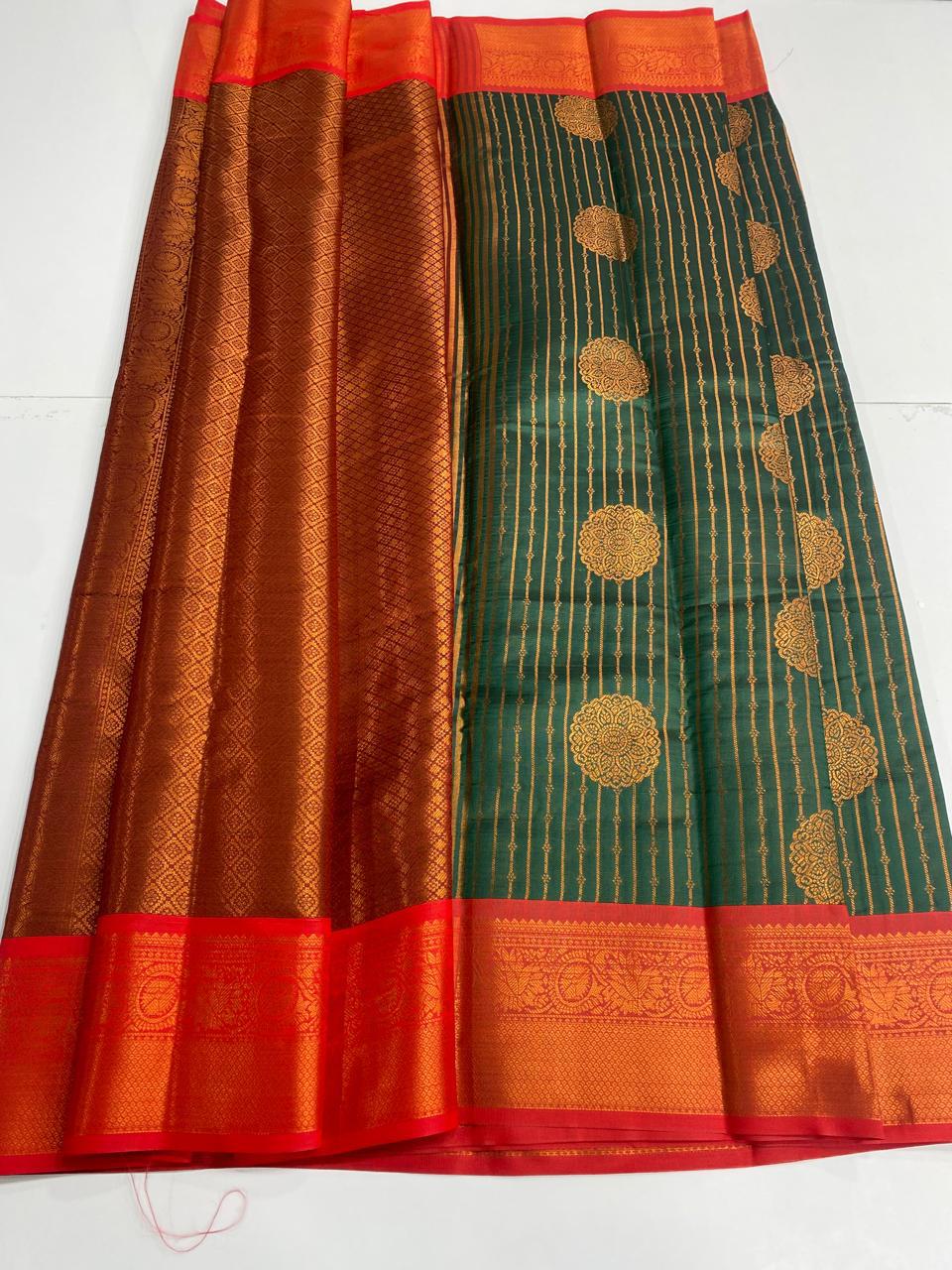 Semi Silk Broket Saree (2989C)