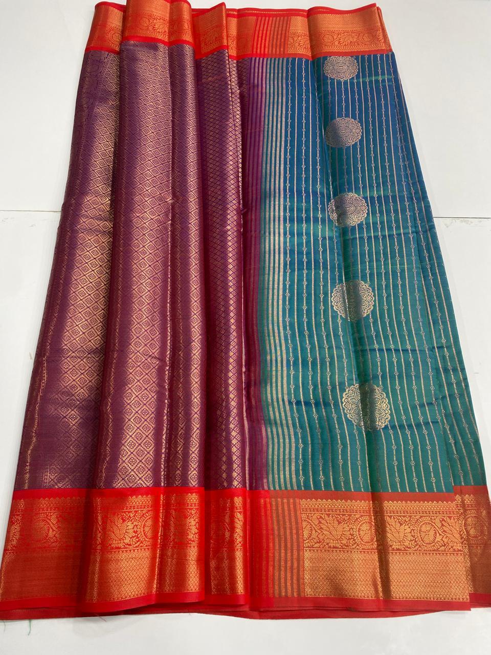 Semi Silk Broket Saree (2989C)