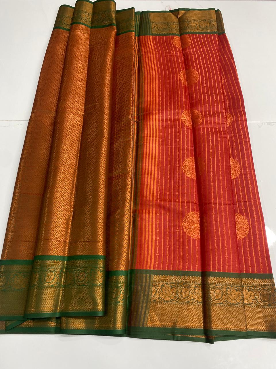 Semi Silk Broket Saree (2989C)