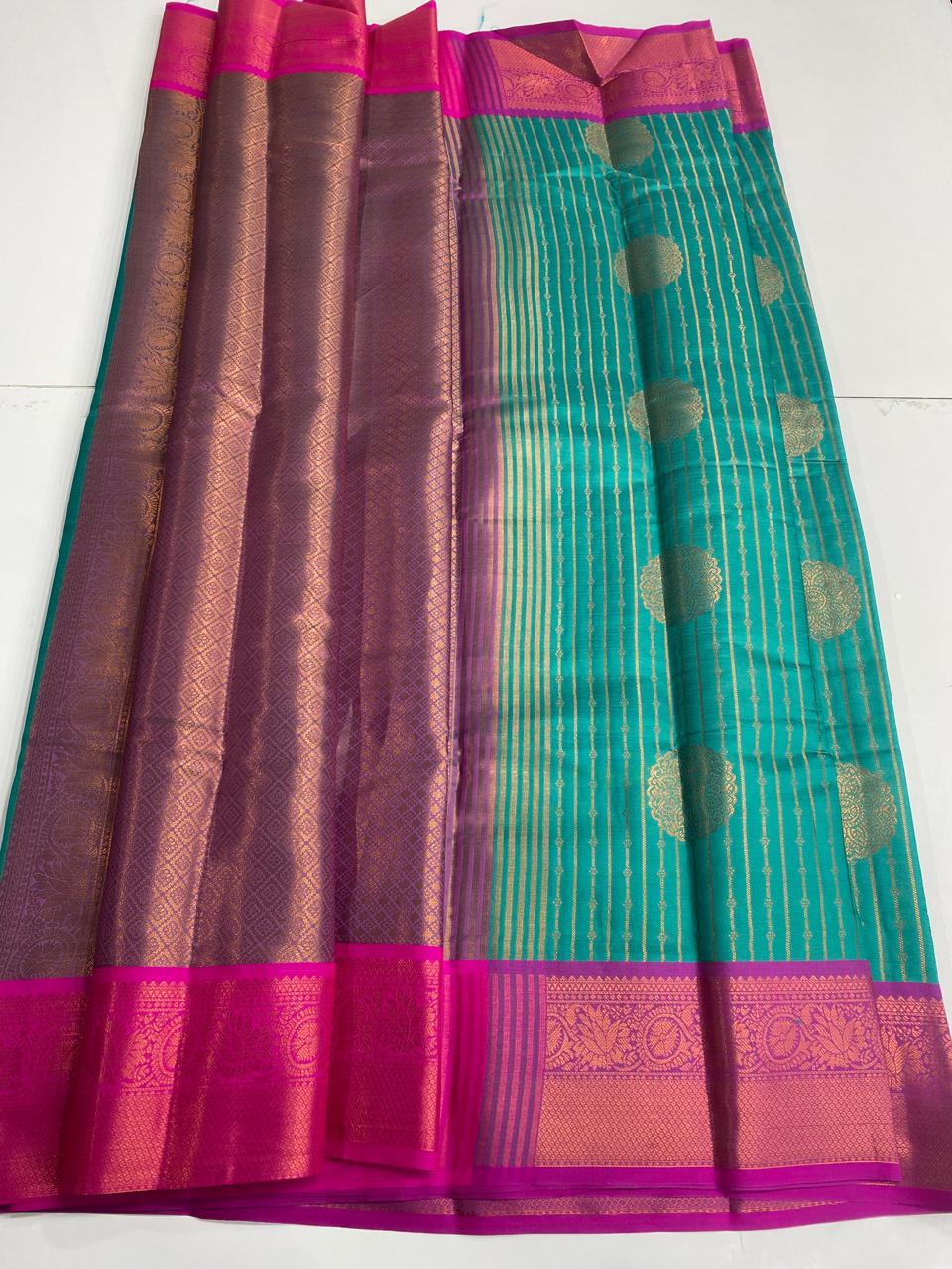 Semi Silk Broket Saree (2989C)