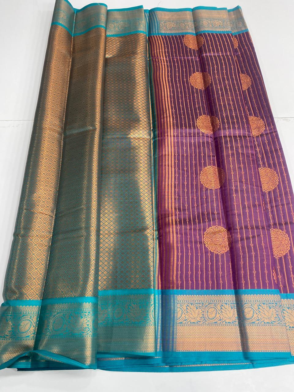 Semi Silk Broket Saree (2989C)