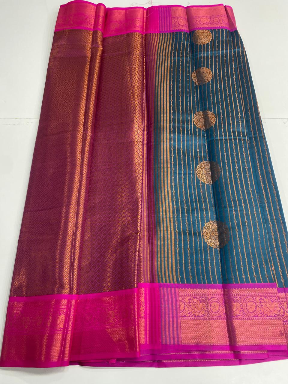 Semi Silk Broket Saree (2989C)