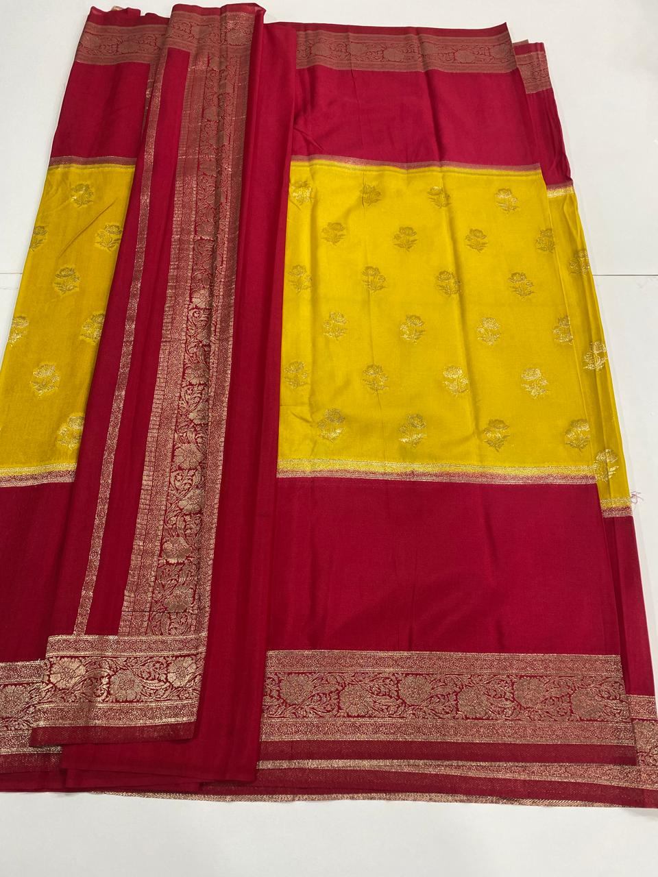 Khaddi Georgette Big  Border Saree (2994A)