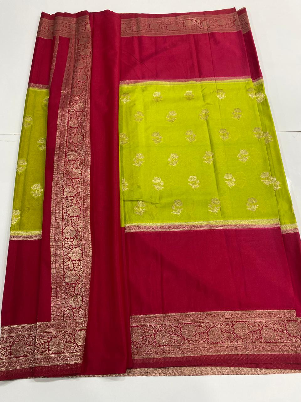 Khaddi Georgette Big  Border Saree (2994A)