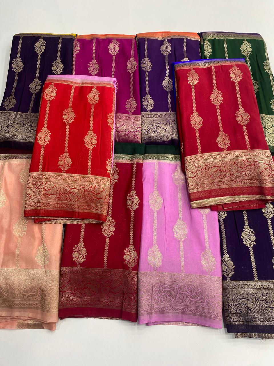 Khaddi Georgette Big Jal Border Saree (2994B)