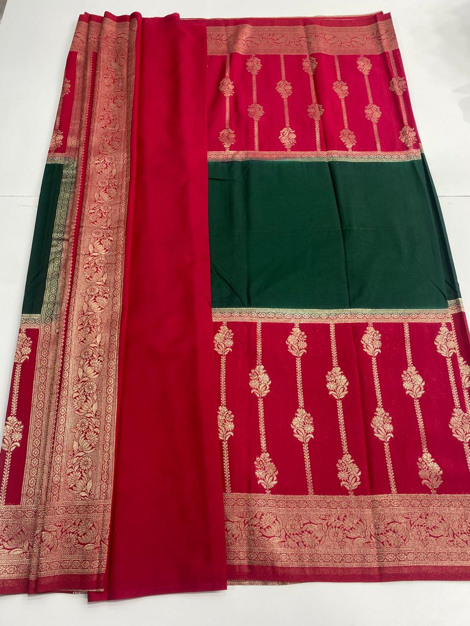 Khaddi Georgette Big Jal Border Saree (2994B)