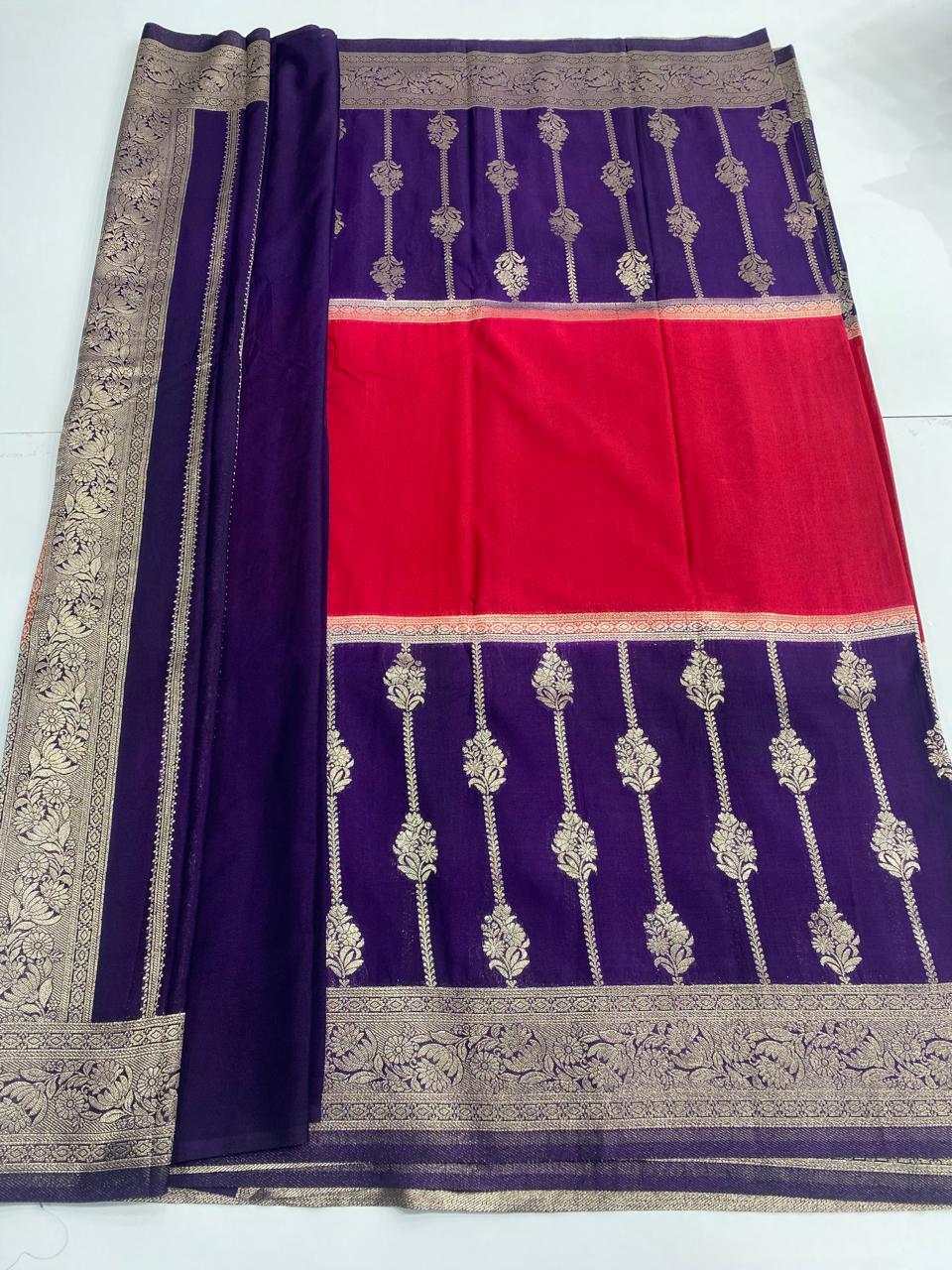 Khaddi Georgette Big Jal Border Saree (2994B)