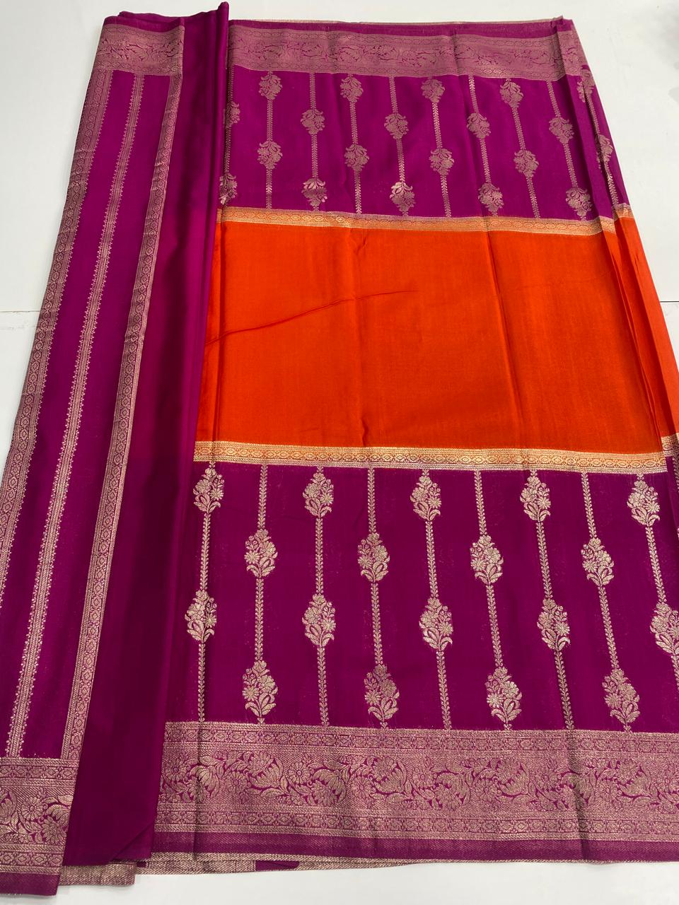 Khaddi Georgette Big Jal Border Saree (2994B)