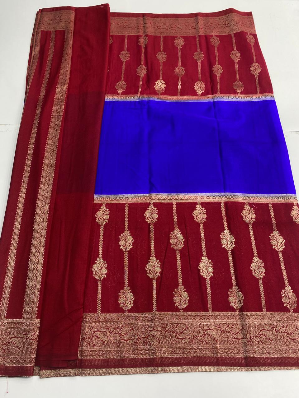 Khaddi Georgette Big Jal Border Saree (2994B)