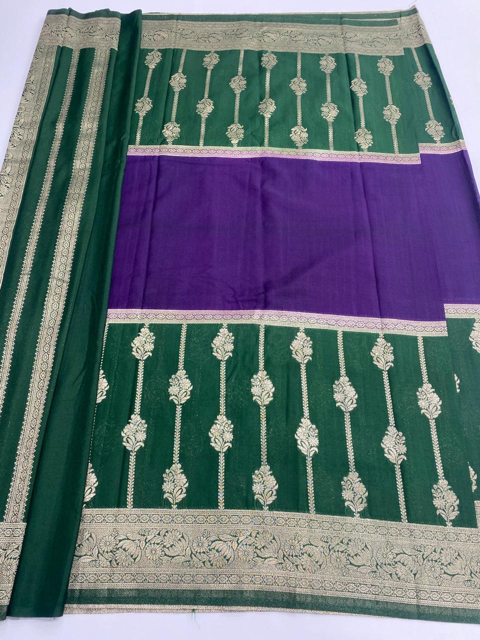 Khaddi Georgette Big Jal Border Saree (2994B)