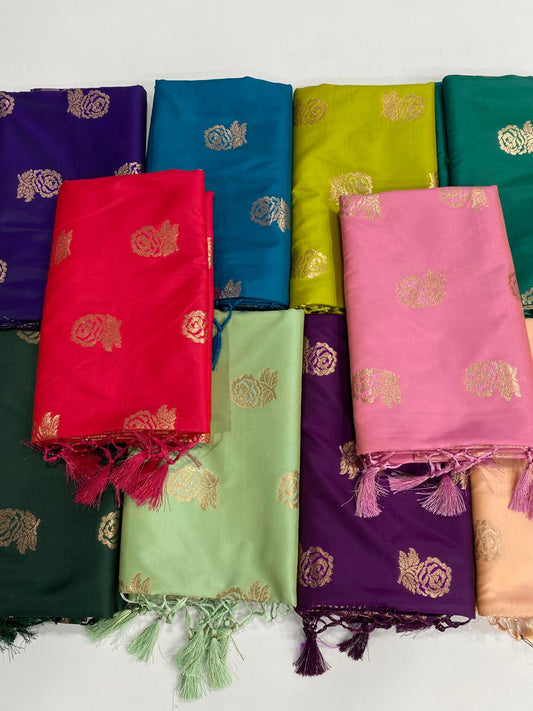 Semi Silk Butta Saree  ( 3000B-R )