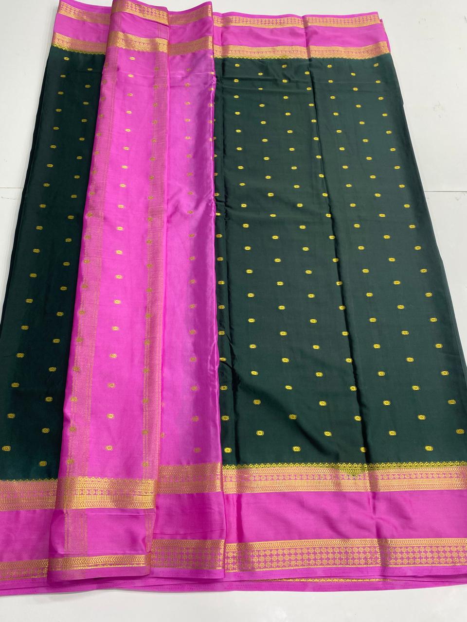 Mysore Crepe Butta Saree (3002A)