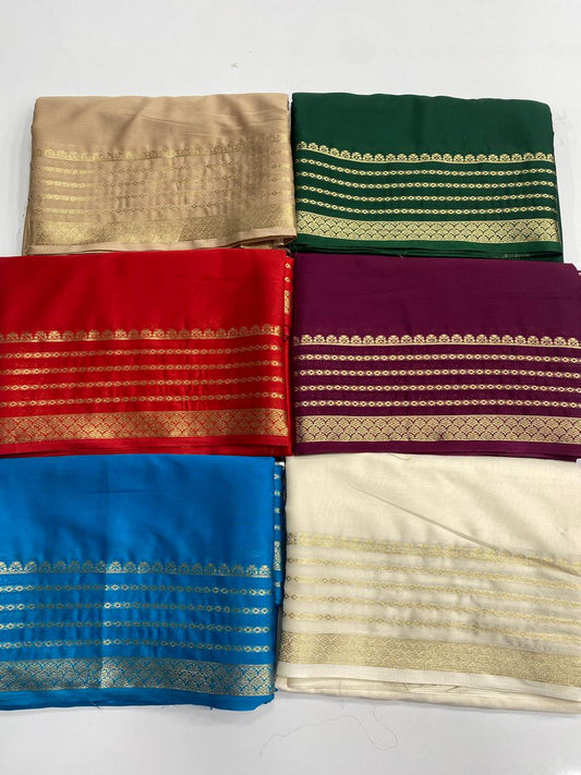 Mysore Crepe Self Saree (2998)