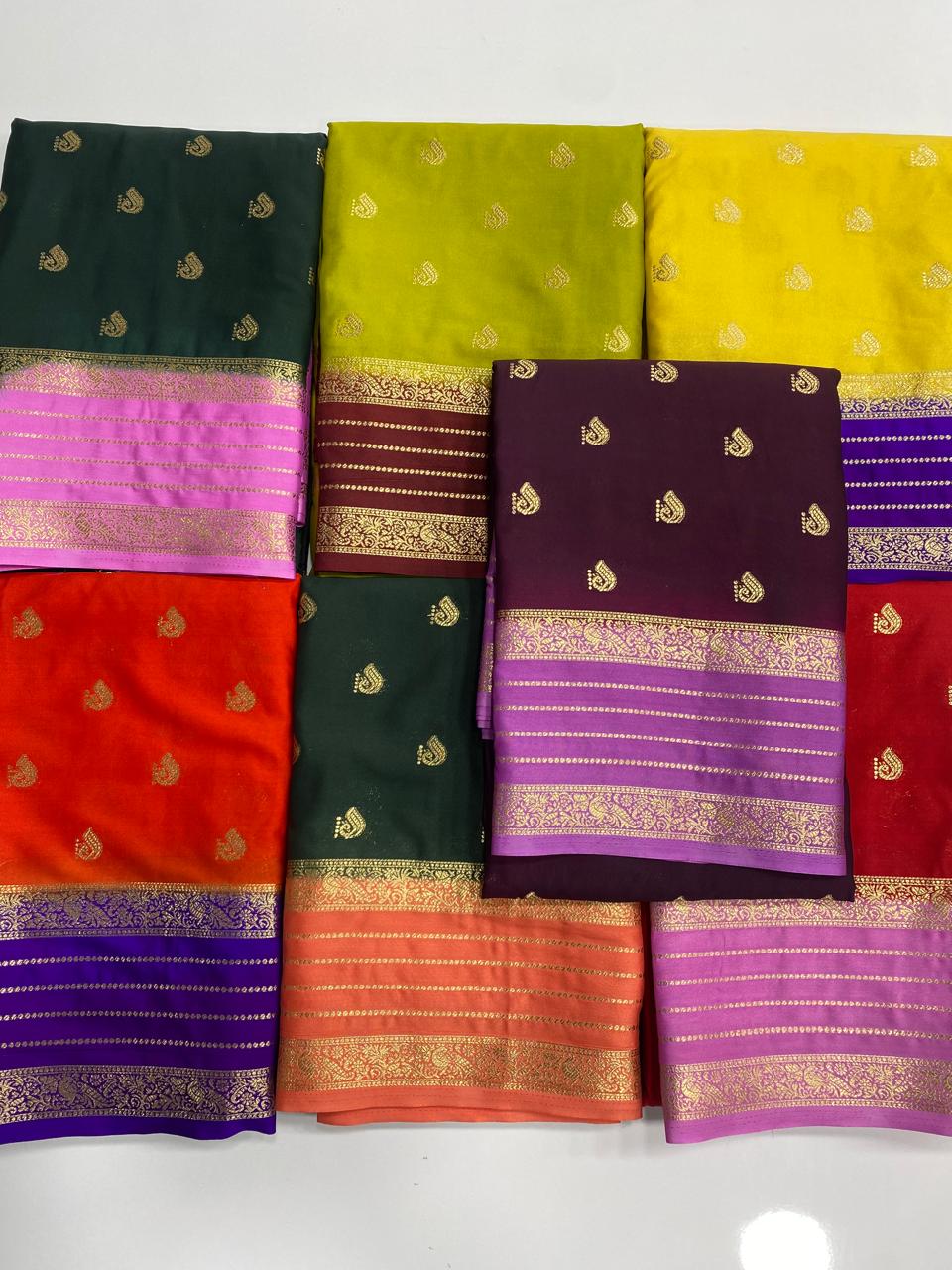 Mysore Crepe Butta Saree (3001B)