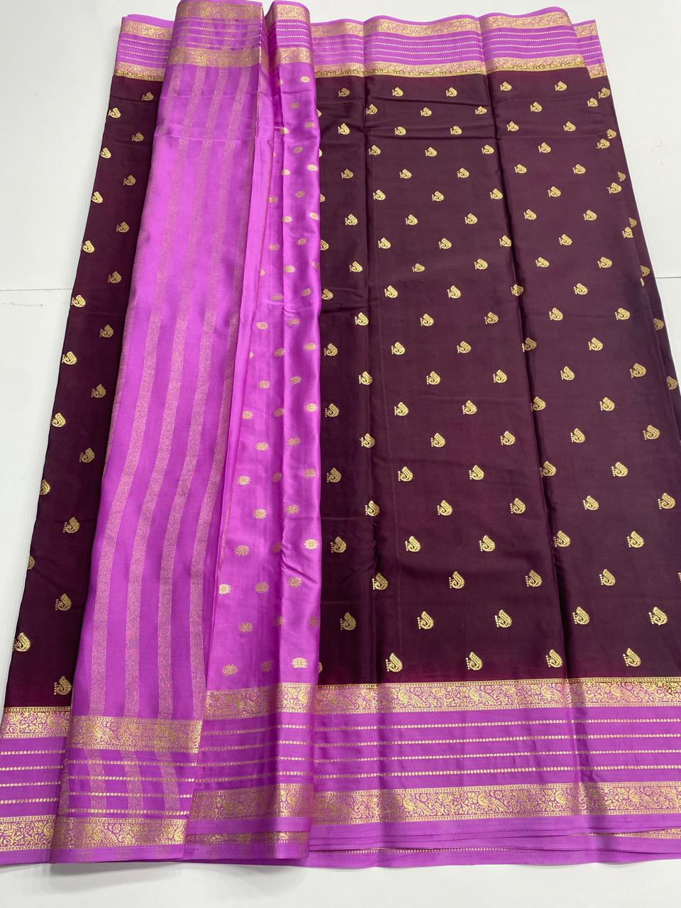 Mysore Crepe Butta Saree (3001B)