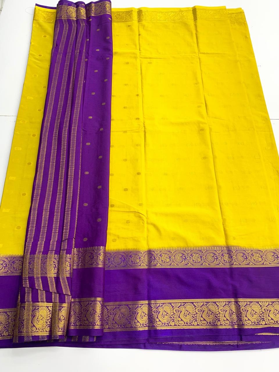 Mysore Crepe Butta Saree  ( 3002B-R )