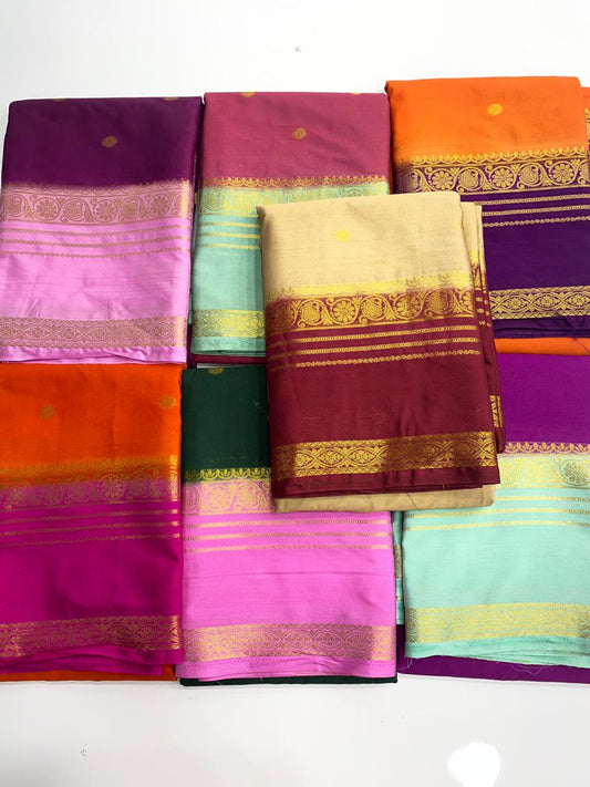 Mysore Crepe Butta Saree  ( 3003-R )