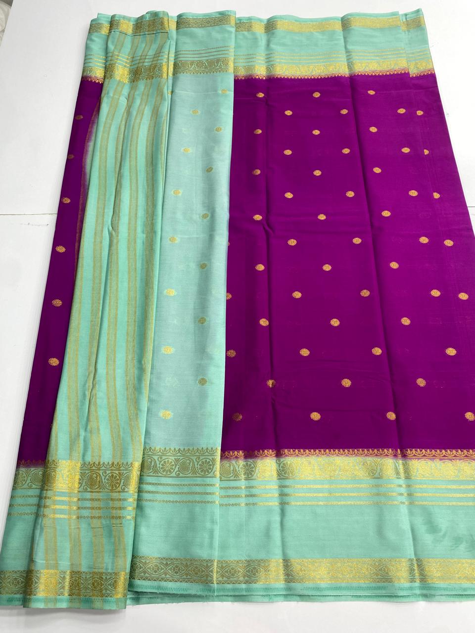 Mysore Crepe Butta Saree  ( 3003-R )
