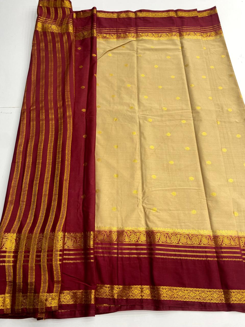 Mysore Crepe Butta Saree  ( 3003-R )
