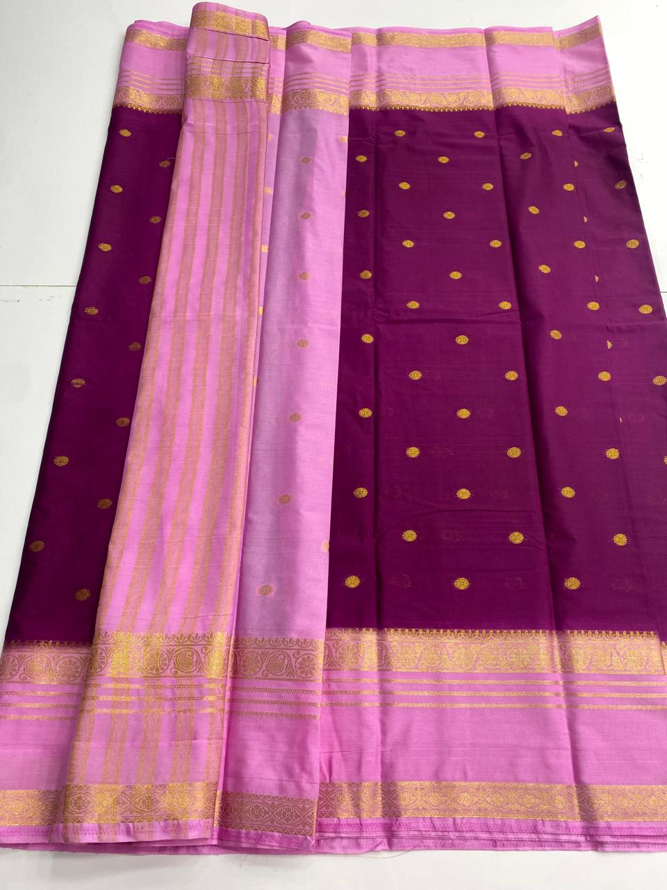 Mysore Crepe Butta Saree  ( 3003-R )
