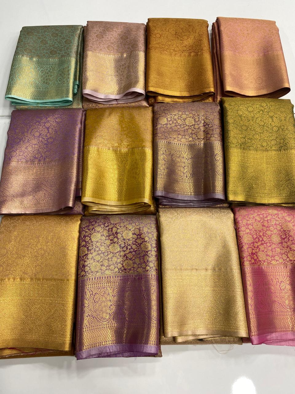 Kanchipuram semi silk sarees  ( 3004-R )