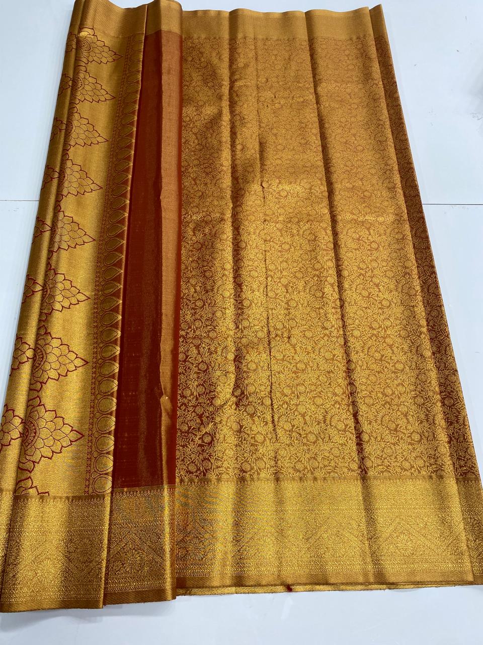 Kanchipuram semi silk sarees  ( 3004-R )