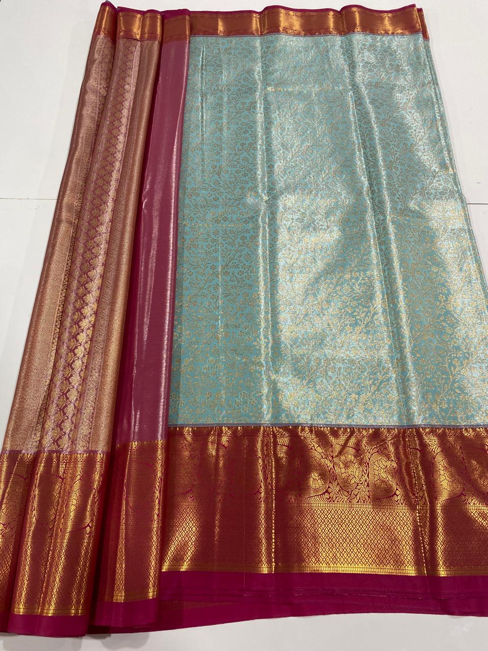 Kanchipuram semi silk sarees  ( 3005-R )