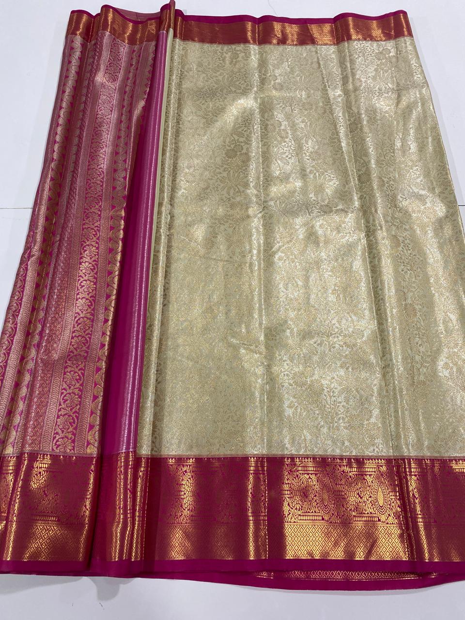 Kanchipuram semi silk sarees  ( 3005-R )