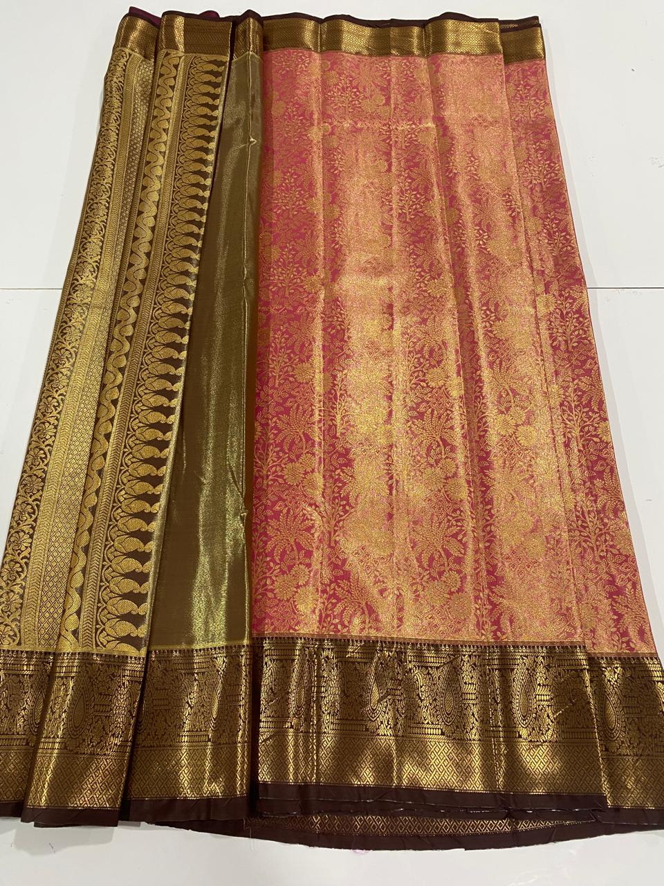 Kanchipuram semi silk sarees  ( 3005-R )