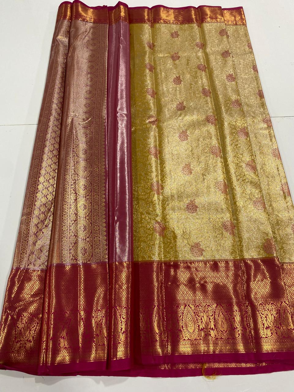 Kanchipuram semi silk sarees  ( 3005-R )