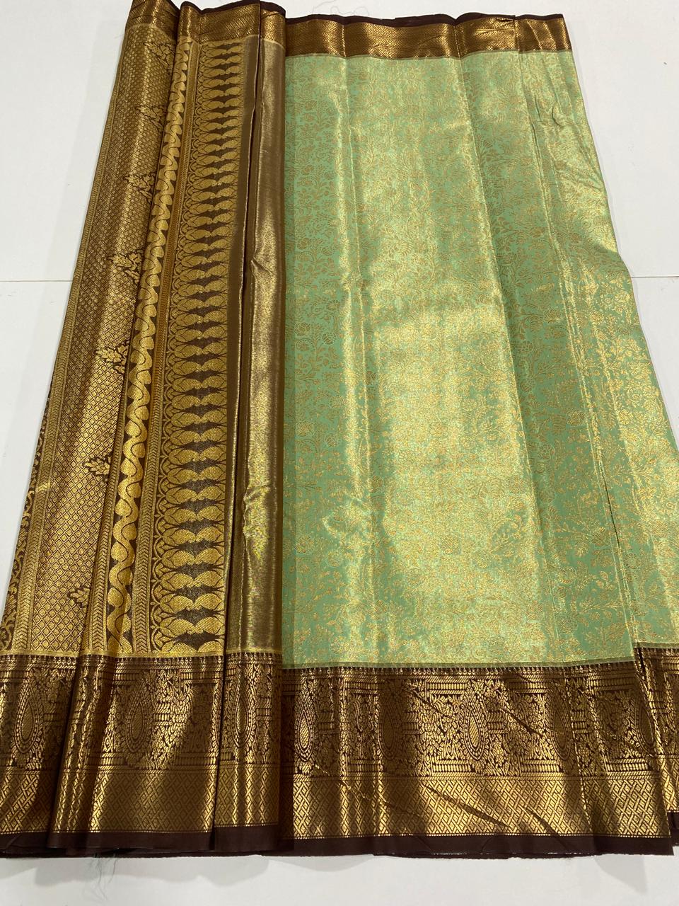 Kanchipuram semi silk sarees  ( 3005-R )